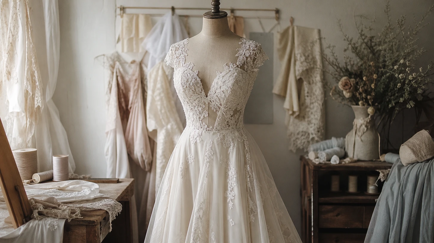 L'aventure d'une robe de mariée sur mesure avec une créatrice passionnée